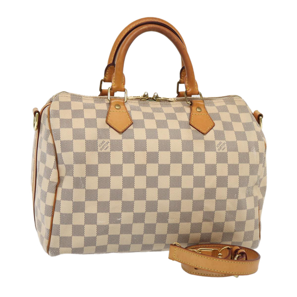 LOUIS VUITTON Damier Azur Speedy Bandouliere 30 Hand Bag 2way N41052 Auth 83635 - Picture 1 of 16